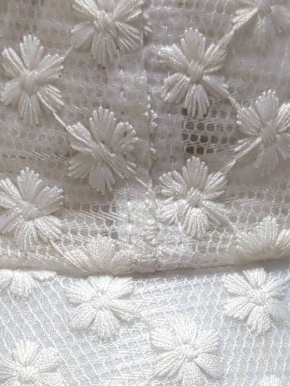 White Floral Lace Baseball Cap NWT